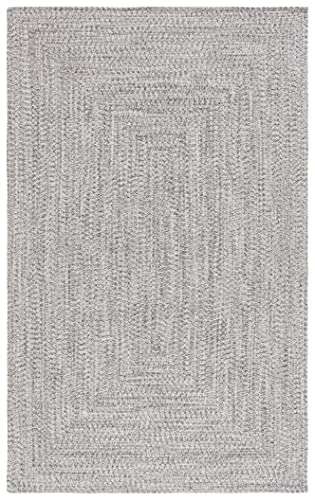 Safavieh Braided Collection Accent Rug - 2'3" x 4', Grey & Ivory, Handmade Farmhouse, Ideal for High Traffic Areas in Entryway, Living Room, Bedroom (BRA201F) 1