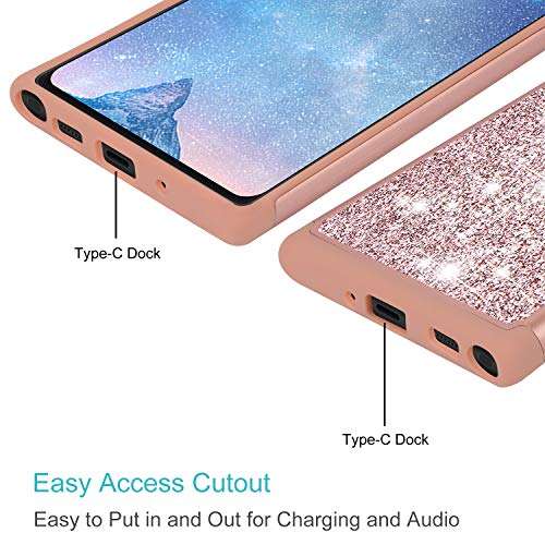 J&D Case Compatible for Samsung Galaxy Note 20/Galaxy Note 20 5G Case, Sparkling Glittering ArmorBox Dual Layer Shockproof Hybrid Protective Rugged Case, not for Galaxy Note 20 Ultra 6