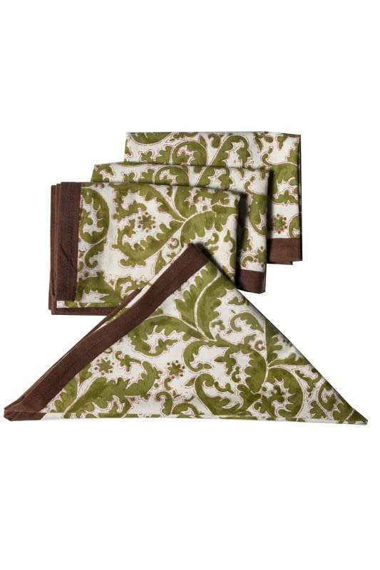 CONTRAST LIVING Paudel Hand Block Printed Kitchen Towel/Dish Towel/Hand Towel Multi Color Set of 4 Pcs 3