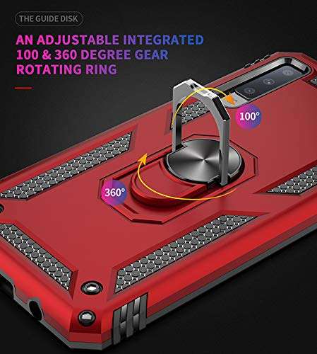 Strug for Samsung Galaxy A7 2018 /A750 Case,Heavy Duty Shockproof Protection Built-in 360 Rotatable Ring Magnetic Car Mount Case Cover with Screen Protector for Samsung Galaxy A7 2018(Black) 4