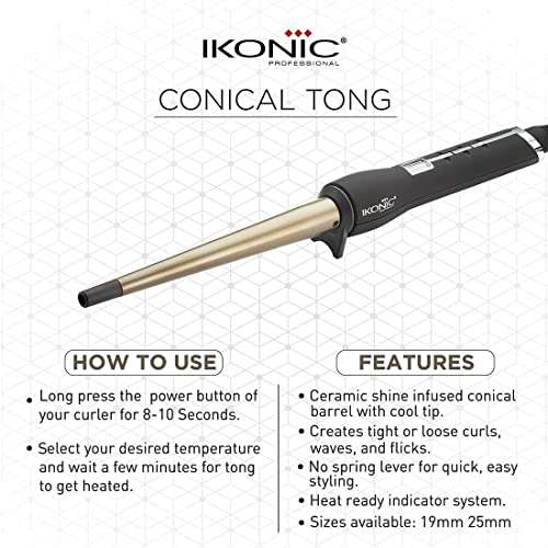 IKONIC CONICAL TONG- 25MM 5