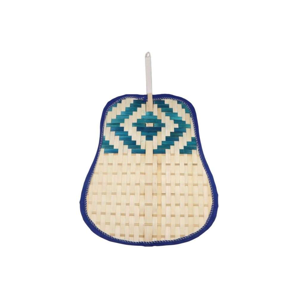 GUEDKIKL 1 Pcs Bamboo Weaving Fan, Handmade Large Summer Cooling Fan Chinese Style Handheld Fan Hand Woven Fan Wedding Favor Fan 4