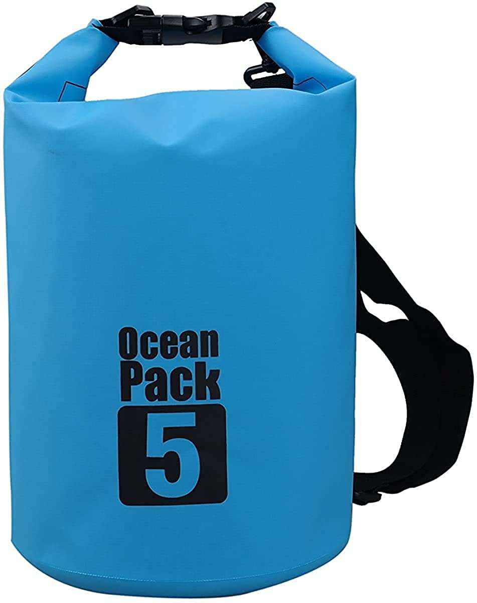 Drywall5 Liter Water Proof Ocean Pack Dry Bag for Travelling, Camping, Hiking, Rafting (Multicolor, 1pc) 1
