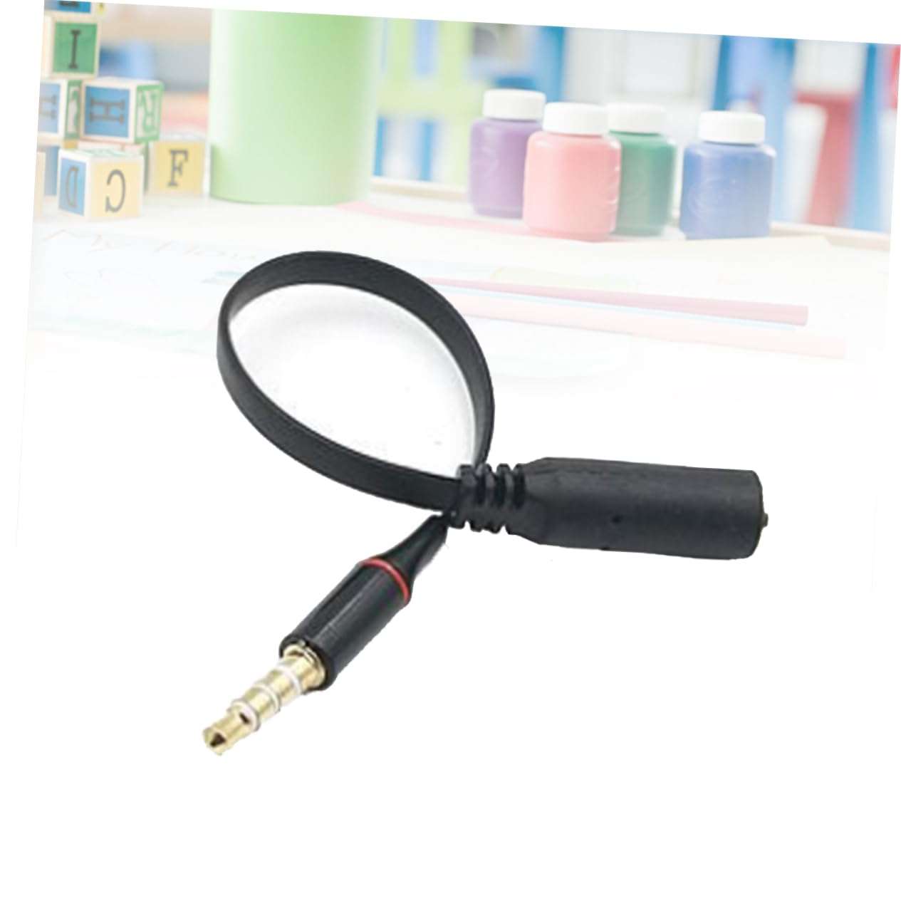 Vaguelly Durable Extension Cable for Headphones Stereo Male to Female Adapter Compatible with Android iOS Devices Low Transmission Loss for Sound Black 5
