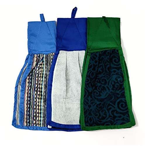 KokoPoko India Hanging Cotton Washbasin Napkin/Hand Towel for Kitchen Basin and Bathroom,Hand Towel for Wash Basin (Pack of 3) (Multi-Color) 2