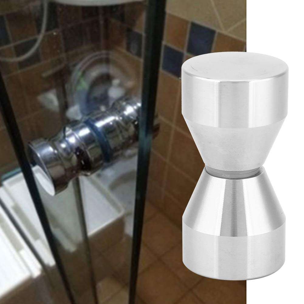Oumefar 6x3x3cm Shower Door Knob Glass Door Handle Single Hole SUS304 Furniture Cabinet Pull Hardware Furniture Fittings for Glass Sliding Door 5