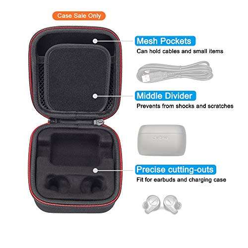 RLSOCO Hard Case for Jabra Elite 85t /Jabra Elite Active 75t / Jabra Elite 75t /Jabra Elite Active 65t Alexa Enabled True Wireless Earbuds (Case Only) 3
