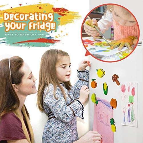 Paint and Decorate Your Own Wooden Magnet.22 Wood Painting Craft Kit and Art Set for Kids. Art and Craft Supplies Party Favors for Boys Girls Age 3 4 5 6 7, Family Activity Project Birthday Present 4