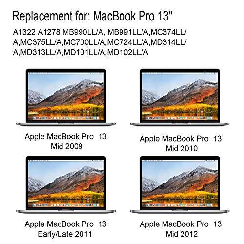 VUOHOEG A1322 A1278 Laptop Battery Replacement for Apple MacBook pro 13 inch Mid 2012 Early 2011 Late 2011 Mid 2010 2009 ; MB990LL/A MB991ll/A MC374ll/A MC375LL/A MC700ll/A MD101LL/A Laptop Batteries 4