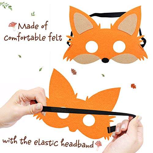 CiyvoLyeen Forest-Friends Animals Felt Masks 10 pcs Woodland Creatures Animal Cosplay Zoo Camping Themed Party Favors Supplies for Boys or Girls 3