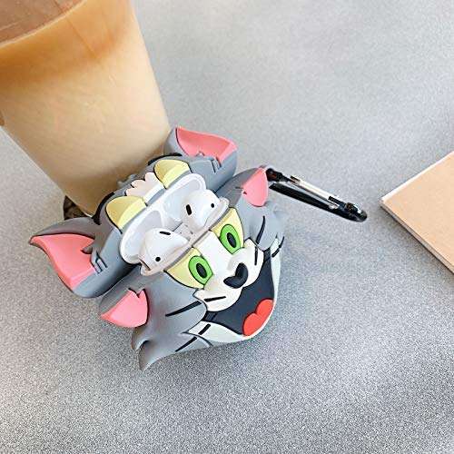 Pildash Funny Cartoon for Apple Airpods 1/2 Gray airpods pro Charging case airpods por Baby yoda Silicone (Airpods 1/2) 3