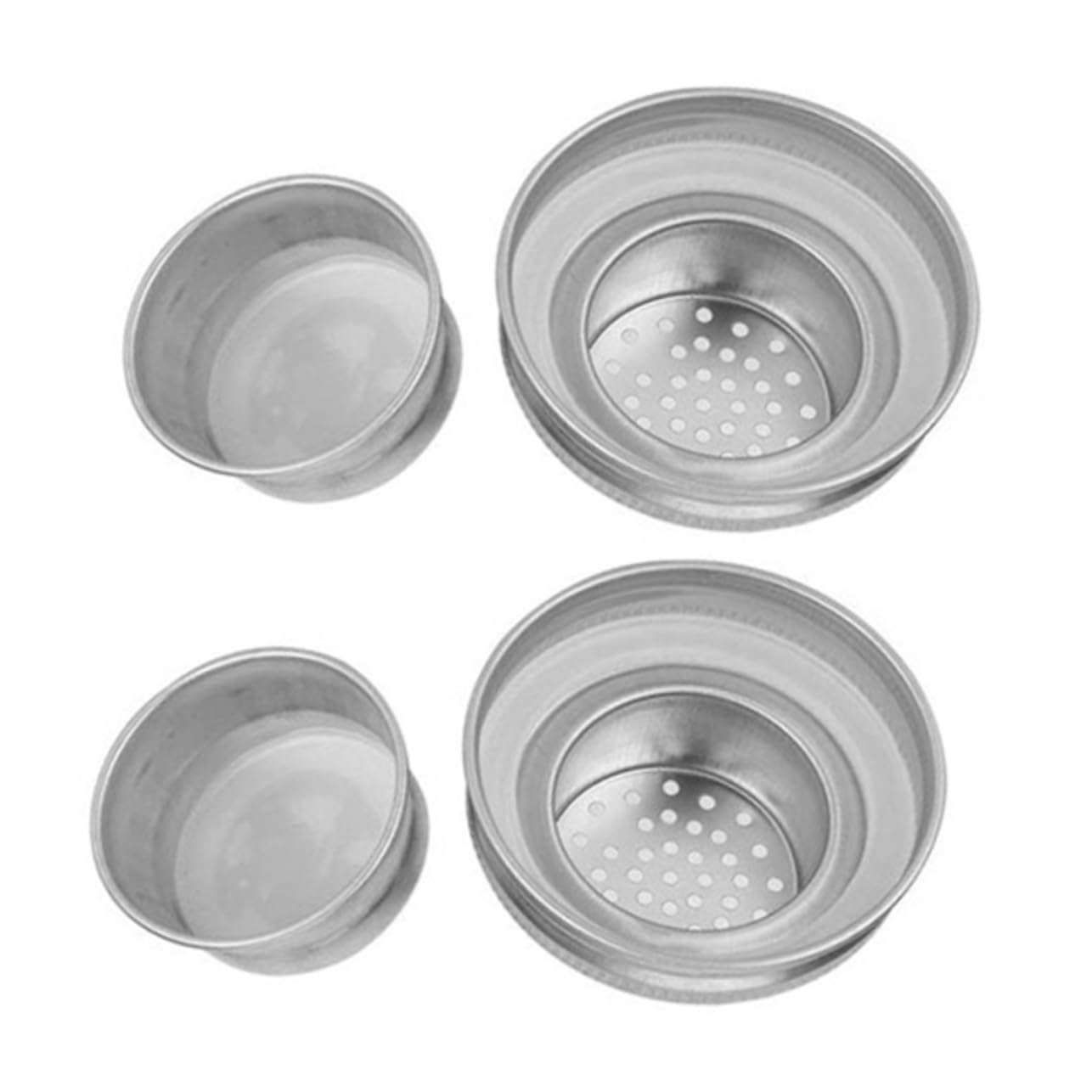 Veemoon 2Pcs Stainless Steel Mason Jar Shaker Lids for Salt Dispenser Regular Mouth Canning Jar Caps for Cocktails and Seasoning 1