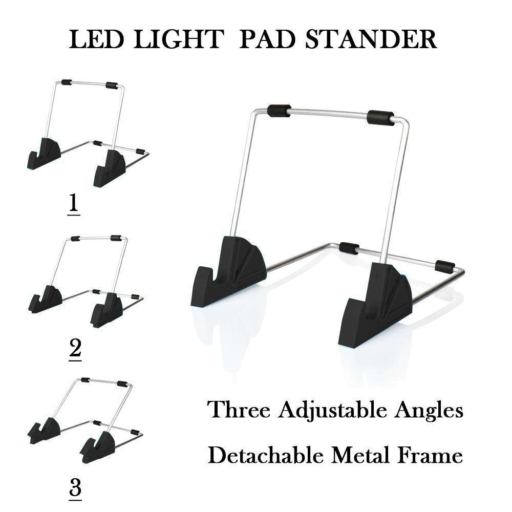 Cozonte A4 LED Light Box, Diamond Painting Light Pad Apply to DIY 5D Diamond Painting, See Symbols and Numbers Clearer, Light pad with Detachable Stand and Clips 6