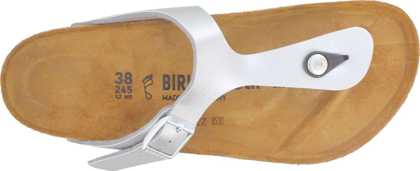Birkenstock Women's Gizeh Thong Sandal, Silver, 37 N EU/6-6.5 2A(N) US 6
