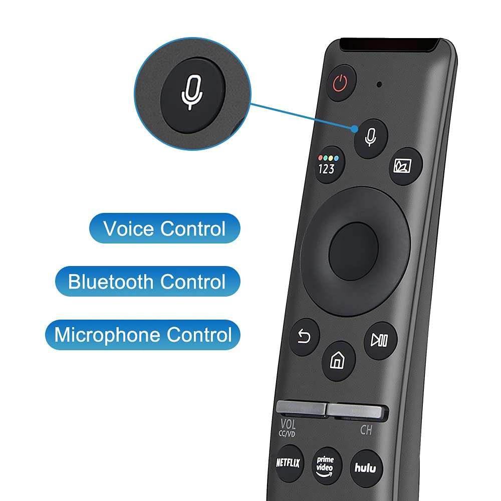 Gvirtue Remote for Samsung Smart TV Voice Mic Bluetooth Replacement Controller BN59-01312A and Samsung 4K 8K UHD Curve TV, Samsung 6 7 8 Series LED LCD QLED, with Netflix, Hulu Shortcut Keys 2