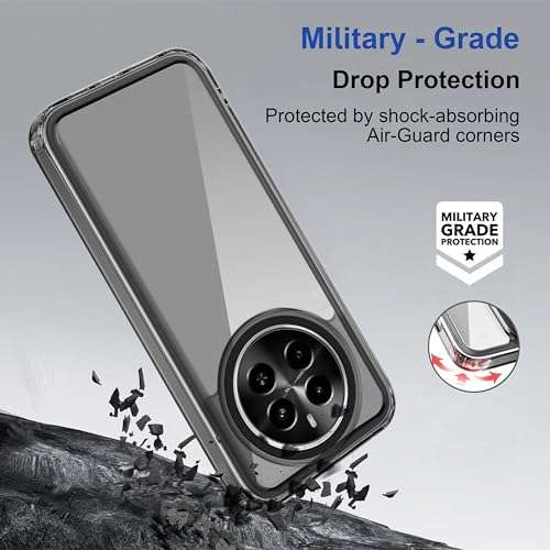 AmazonBasics Back Case Cover for Realme Narzo 70 5G (Polycarbonate, Thermoplastic Polyurethane_Translucent Black) 3