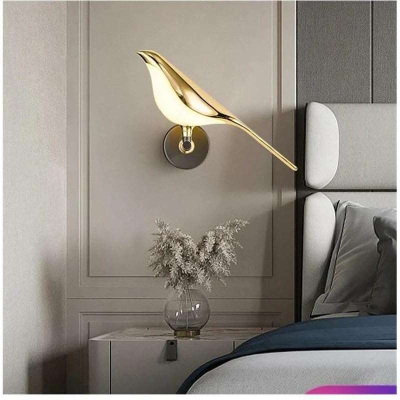 Lamp master Golden Bird Wall Light for Living Room, Modern Wall Lamps for Bedroom, Wall Lights for Home Decoration, Bedside Wall Lamp Scone for resturant/Cafe 3
