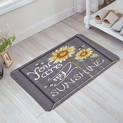 OneHoney You Are My Sunshine, Yellow Sunflowers Kitchen Bathroom Soft Durable Accent Rug Small Carpet Mat 15.7x 23.6inch 1