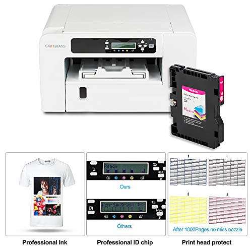 SG400 SG800 Magenta Sublimation Ink Cartridge for Sawgrass Virtuoso SG400/SG800 | High-Yield 300-Page Transfer DYE Ink | New Chipset (Exact Ink Level) | Printhead Protection 2