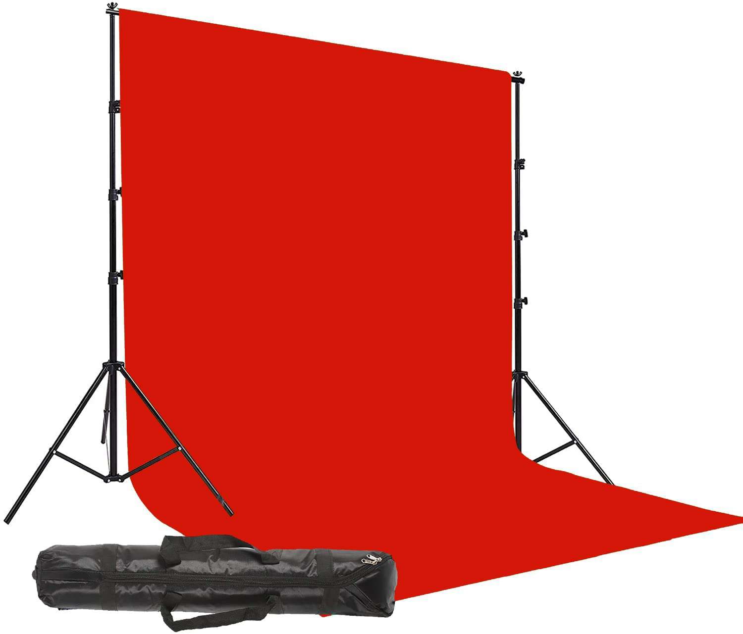 Giftmax Single Holder Umbrella Lighting Kit with Umbrella Studio Light with Backdrop Cloth Screen Photo Background Backdrop Stand Support System (Single Holder Kit + Red Screen) 6