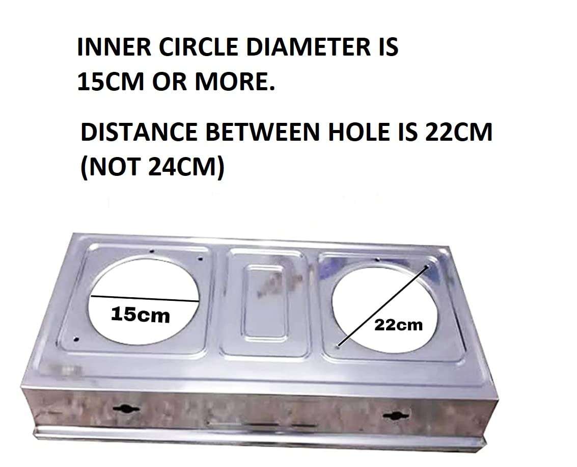 Lakshmi Stainless Steel Square Pan Support/Gas Stove Stand, Silver (Pack of 2) 3