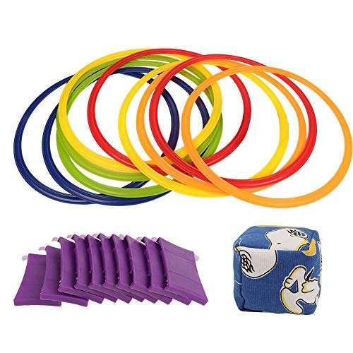 Kids Hopscotch Ring Game Hop & Count Hopscotch Rug Jumping Rings (Small) 1