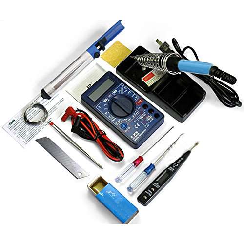 DT830B Digital Multimeter 110V 60W Soldering Iron Electric Pencil 12pcs Tester Kit 1