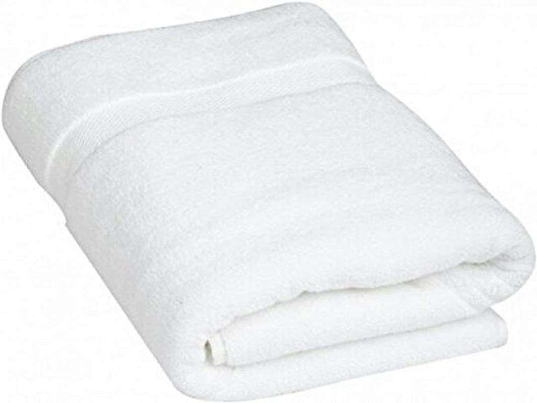 ELSTONE HOME Cotton White Gold Large Size Bath Towel Color: White (Pack of 1) 1