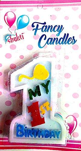 Jindal Party Products Wax My 1st Birthday Candles for Boys (1 Candle) 1