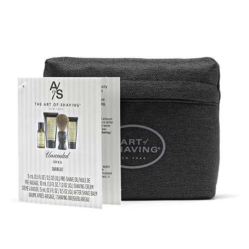 The Art of Shaving Shaving Kit for Men - 4 Elements of the Perfect Shave with Shaving Cream, Shaving Brush, After Shave Balm, & Pre Shave Oil, Unscented 2