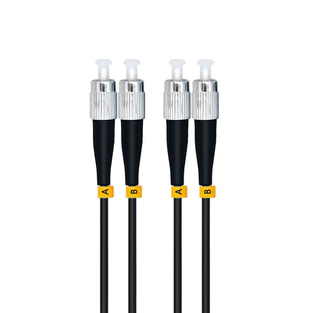 Jeirdus 20M FC to FC 10G OM3 Outdoor Armored Duplex 50/125 Fiber Optic Cable Jumper Optical Patch Cord 20Meters 65FT Multimode FC-FC