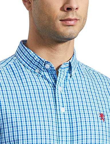 Red Tape Men's Checkered Regular fit Casual Shirt (RSF8680A_Sky Blue_XXL 2