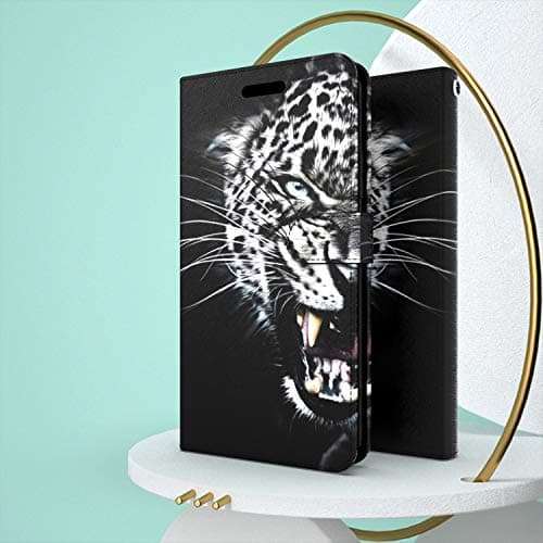 Shinewish Wallet Cell Phone Case for TCL REVVL 4 Plus, Leopard PU Leather Flip Phone Cover Hybrid with Kickstand and Hand Strap Loop, Shockproof Bumper Case 2