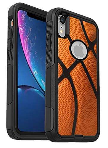 Teleskins Protective Designer Vinyl Skin Decals/Stickers Compatible with Otterbox Commuter iPhone Xr Case - Basketball and Basketball Never Stops Design Pattern [Pack of 2 Skins] - Only Skins 3