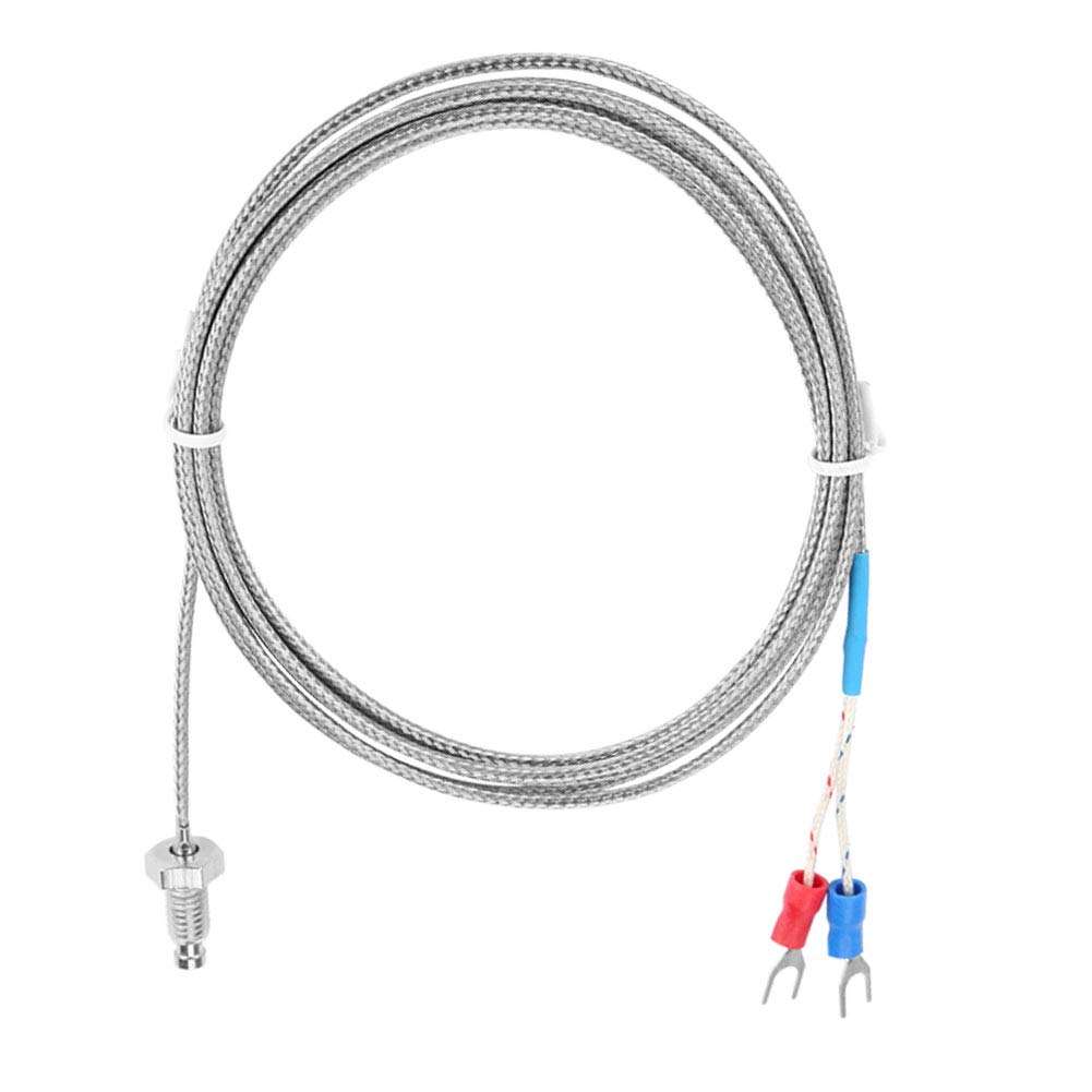 M6 Screw Fine Thread Type K Thermocouple Temperature Sensor Wire 0-400℃ (2 m) 4