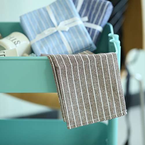 WorldCare® mixed : 3pcs kitchen towel cotton teacloth stripe design 30 * 40cm cotton teacloth kitchen napkin quality cotton 1