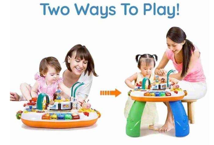 Musical Railway Learning Table Toys of Arcanine, Multi-Function Educational Game Activity Table, Discover & Play Piano Keyboard Learning Toys for Baby Infant Toddlers Kids 10 Month Years Old and Up 6