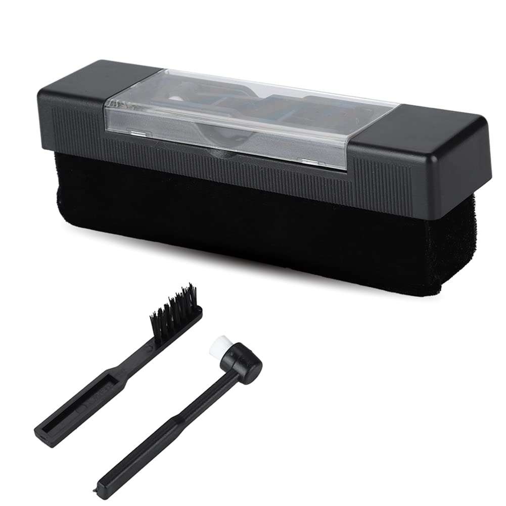Sanpyl Flannel Record Cleaning Brush, 3-Piece Set, Anti-Static Dust Remover, Effortlessly Removes Dust, Stains, Fingerprints, Protective Layer, For Records 1