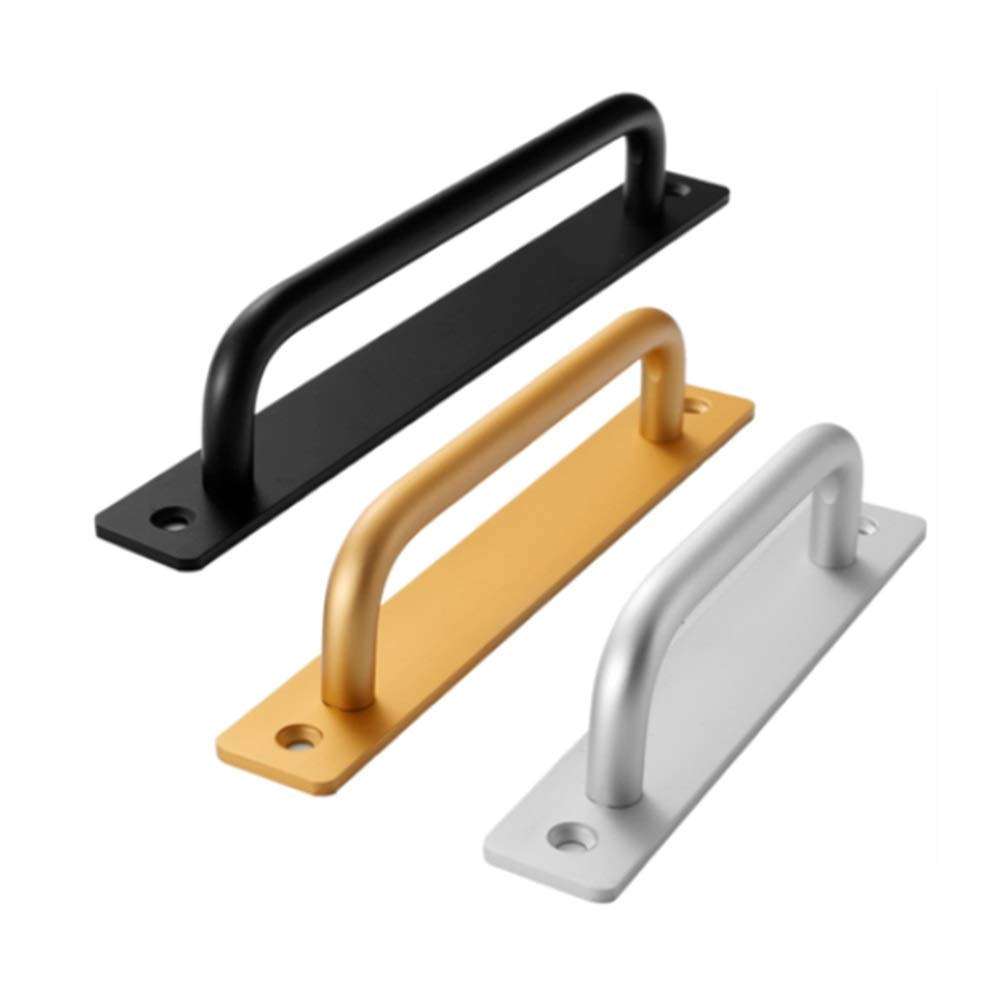 ZHFRC Door Handle Window Dark Golden Handle Wooden Door Balcony Sliding Door Sliding Door Aluminum Alloy Handle Glass Door Pack of 10 Multi-Application (Color : Black, Size : 192mm) 1