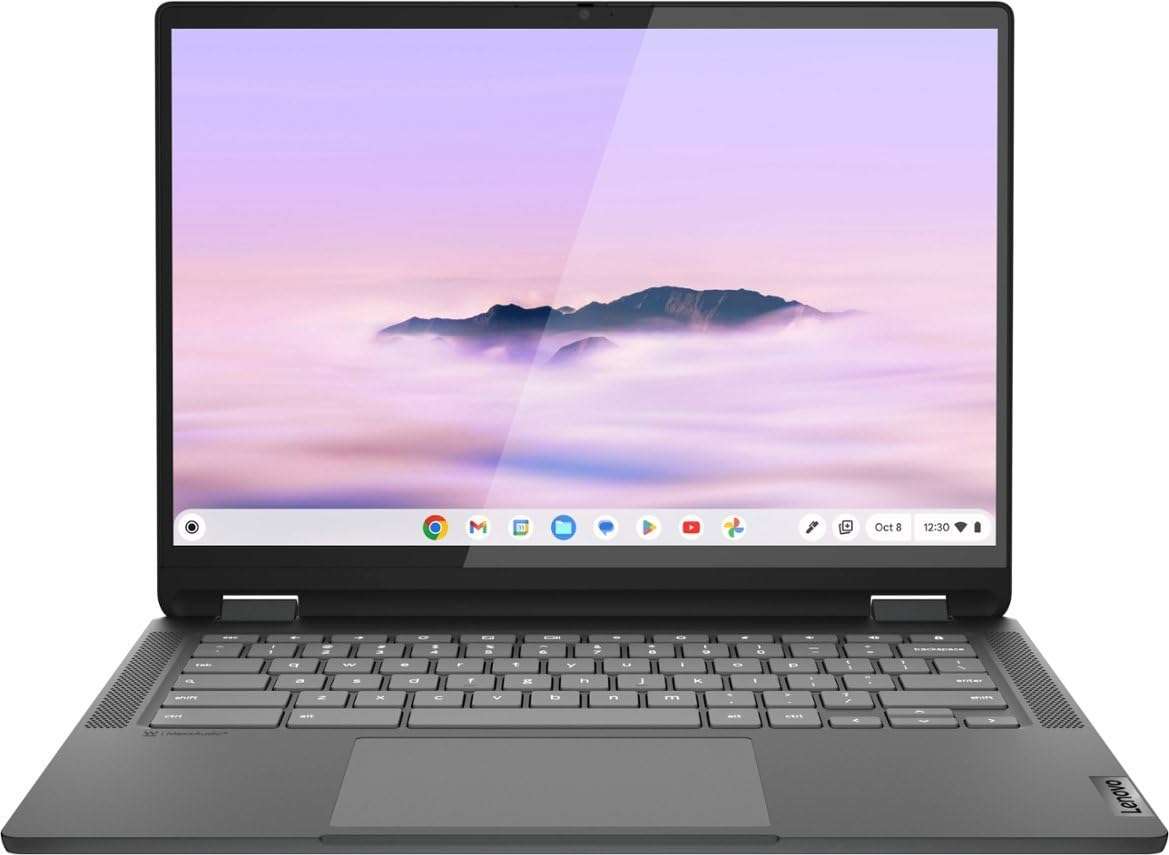 Lenovo 2023 IdeaPad-Chromebook-2-in-1 Laptop 14" WUXGA 1920 x 1200 13th Generation Intel Core i3-1315U 6-Core 8GB LPDDR4 128GB SSD Wi-Fi 6E Chrome OS Backlit Keyboard 1080p FHD Camera Touch Screen