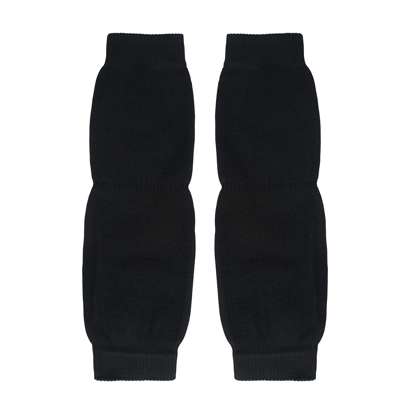 AASA Woolen Warm Leg Warmer and Finger less Long Socks Protective Knee Cap for Men and Women (Black Small)