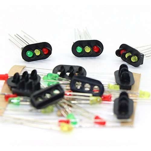 Evemodel 10 Sets Target Faces with LEDs for Railway Signal HO OO TT Scale 3 Aspects JTD18 2