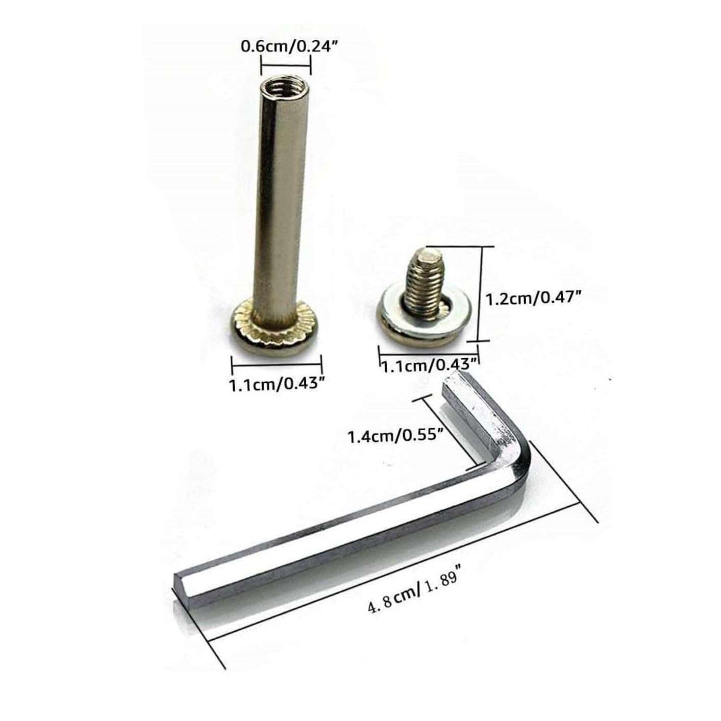 OD 15/64" (6mm) Shaft Hex Socket Screw Inline Skate Wheel Roller Blades Replacement Skate Wheel Axles Repair kit w/Installation Tools (35mm/1.37in) 3