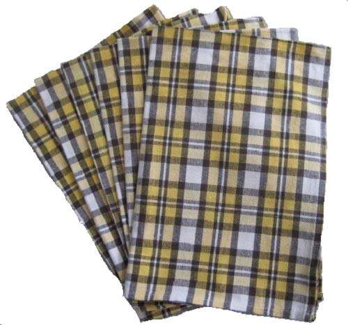 Inspirations Yellow Cotton Kitchen Towels 45x70cm(Pack of 6) 1