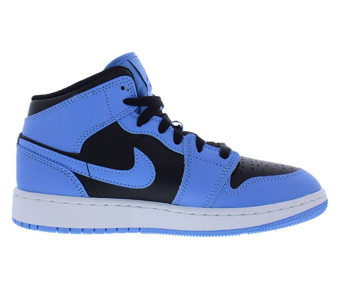 Jordan Boy's Air 1 Mid (Big Kid) University Blue/Black/White 7 Big Kid M 2