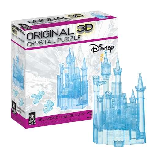 BePuzzled, Disney Cinderella's Castle Deluxe Original 3D Crystal Puzzle, Perfect for Puzzlers Ages 12 and Up, Challenging to Complete and Beautiful to Display, Collect Them All 1