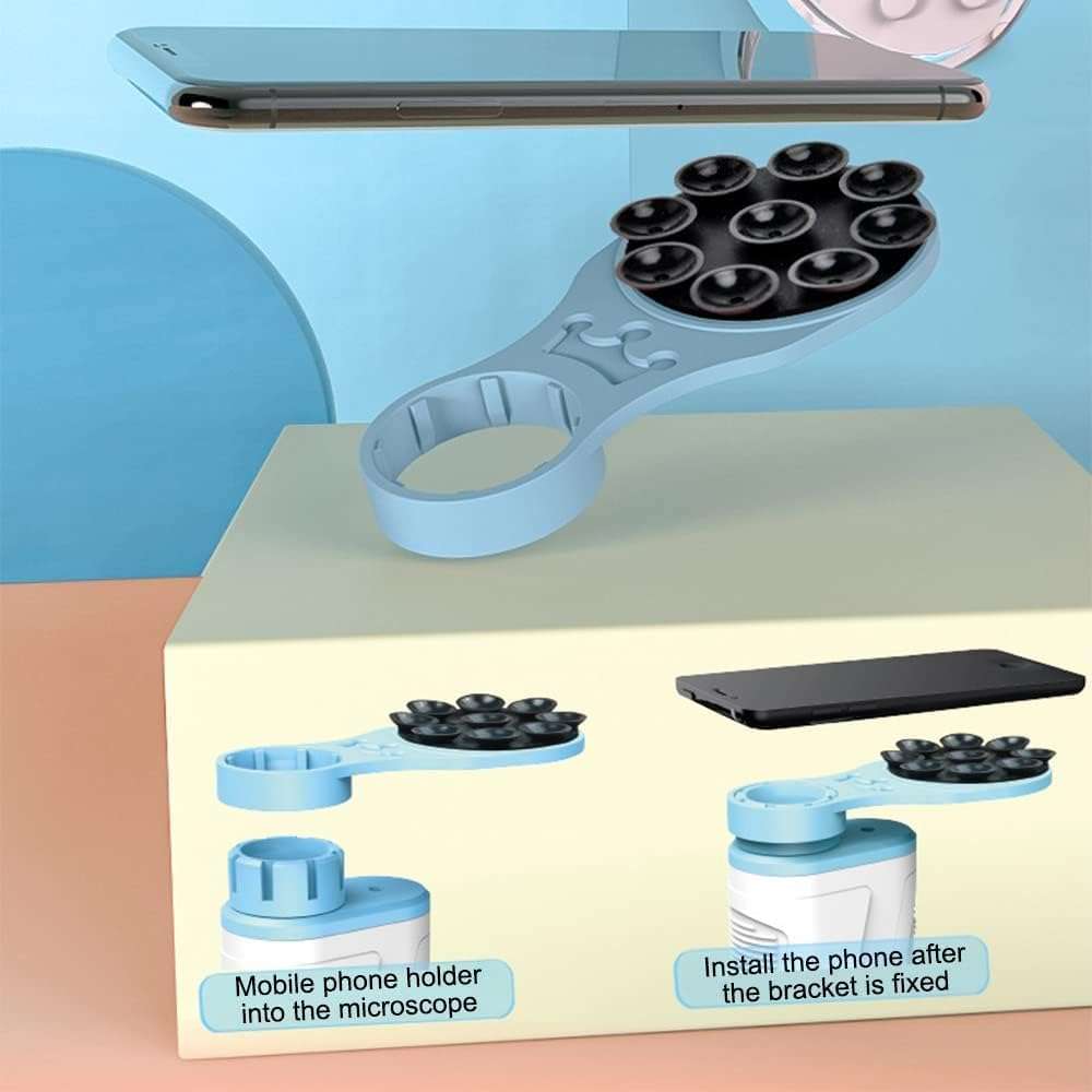 Divik Mini Microscope with LED Light High Definition for Students Microbiological Observation Preschool Home Study Educational Toys 160x Zoom Kids Handheld Microscope (1Pcs) 3