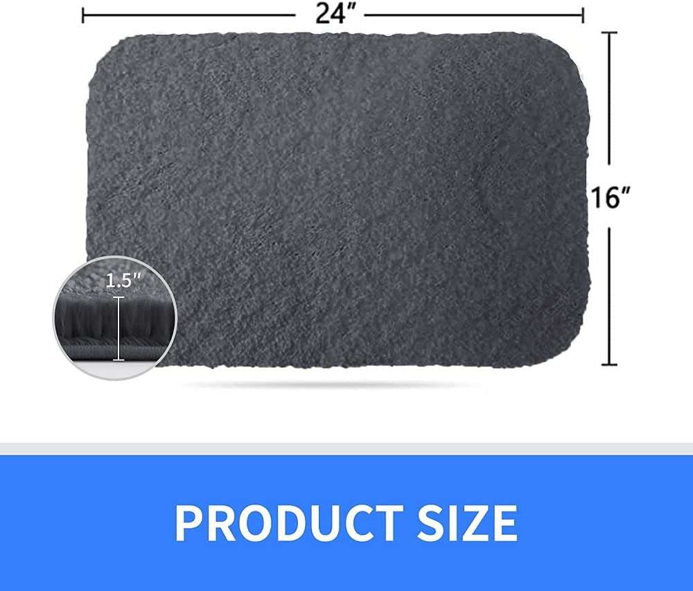 SIWAN | Soft Microfiber Door Mat for Bathroom Entrance/Home Hotel Balcony Floor Carpet (Grey, 60 x 40 cm) 5