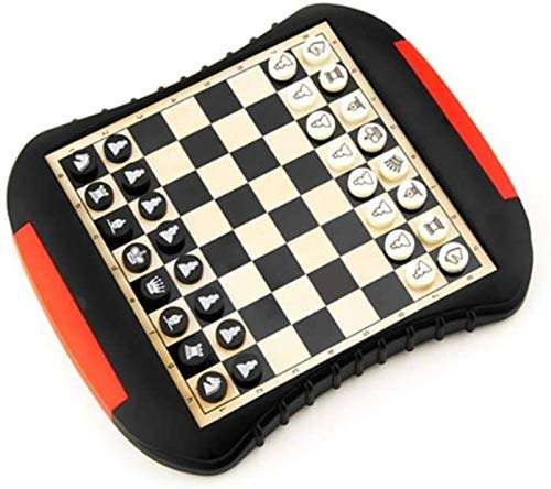 Chess set board game folding travel portable Chess Plastic Magnetic Chess Game Set with Storage Drawers Portable and Travel Classic Board Strategy Game for Beginners Gift Portable Chess DG59 1