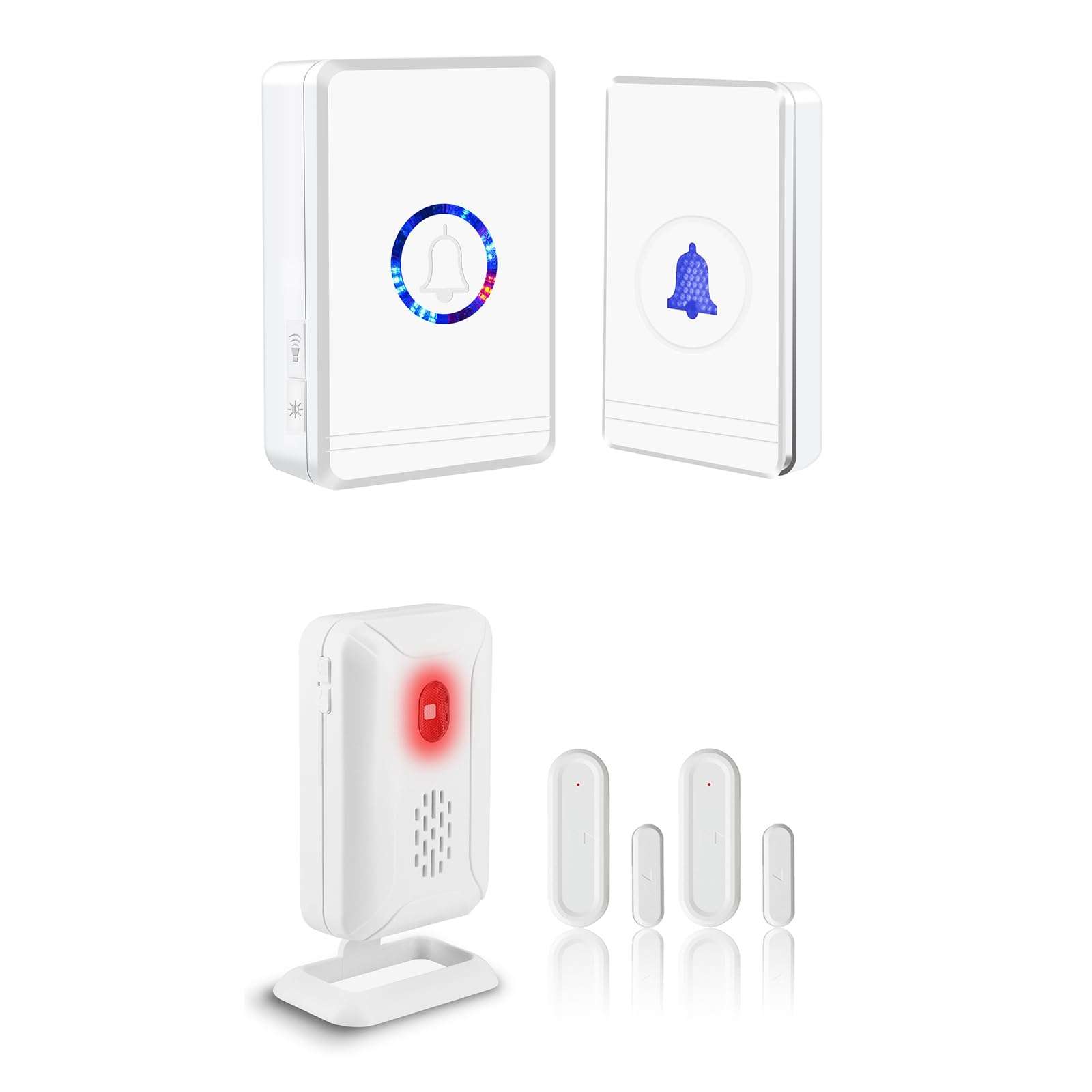 Wireless Doorbell, Waterproof Mini Door Bell, Door Chime Kits, Wireless Door Open Chime, Door Ringer for Opening, Door Open Alert with 918ft Range 36 Chimes 1